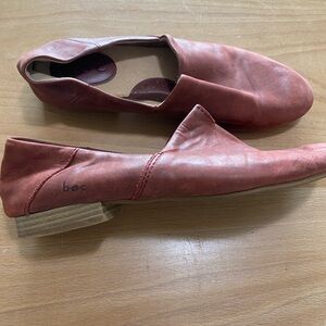 b.ø.c. Born Concept Rust Brown Leather Flats | Comfort Slip-On Loafers